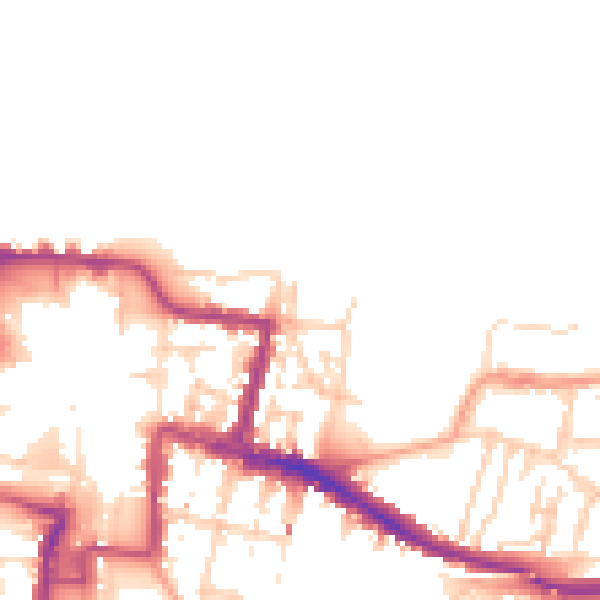Daytime road noise heatmap for DA12 2BP