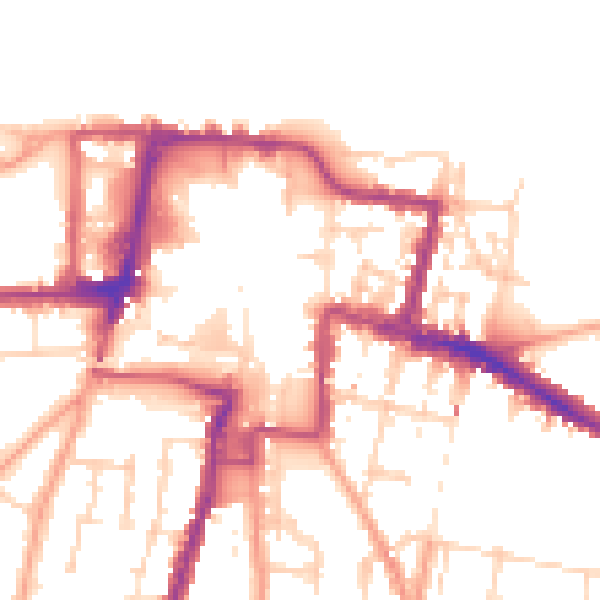 Daytime road noise heatmap for DA12 2DU