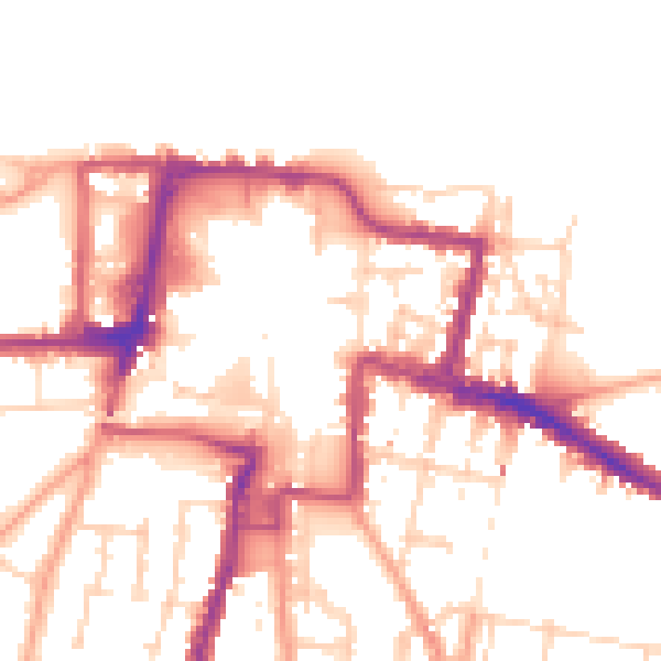 Daytime road noise heatmap for DA12 2EB
