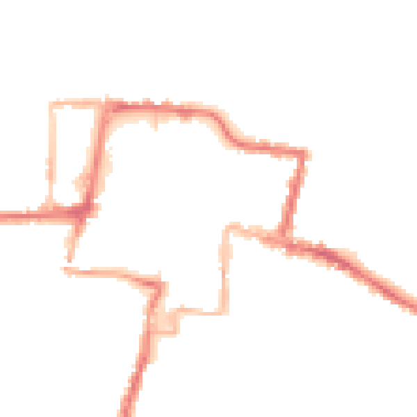 Night-time road noise heatmap for DA12 2EB
