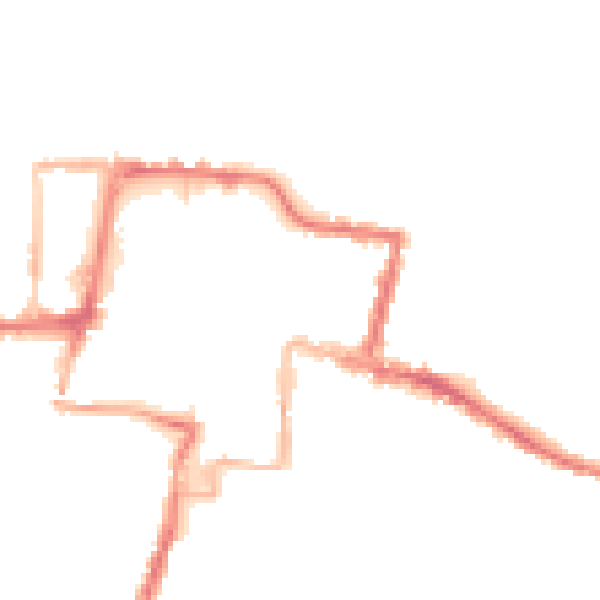 Night-time road noise heatmap for DA12 2EE
