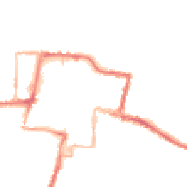 Night-time road noise heatmap for DA12 2EQ