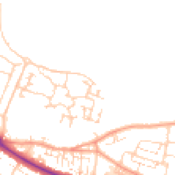 Daytime road noise heatmap for DA12 2FA