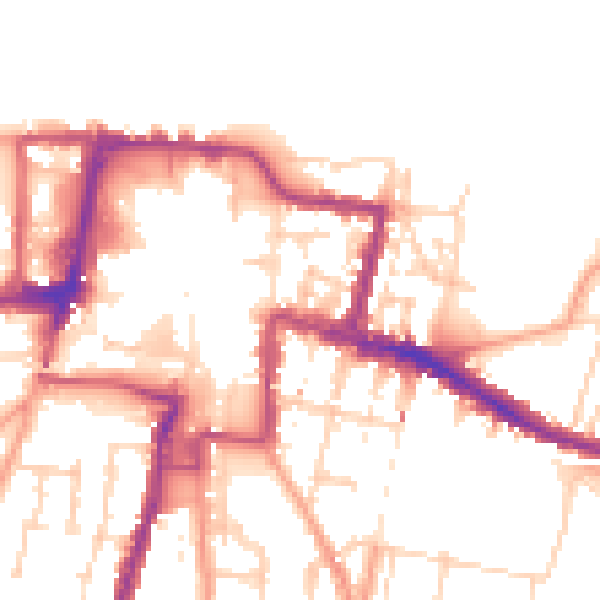 Daytime road noise heatmap for DA12 2HD