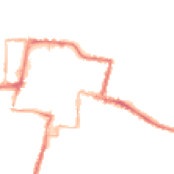 Night-time road noise heatmap for DA12 2HD