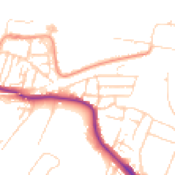Daytime road noise heatmap for DA12 2JP