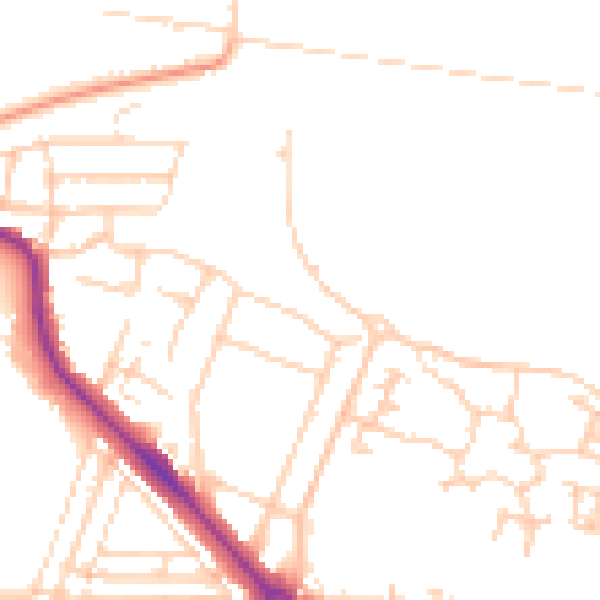 Daytime road noise heatmap for DA12 2LD