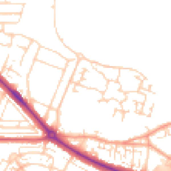 Daytime road noise heatmap for DA12 2LR