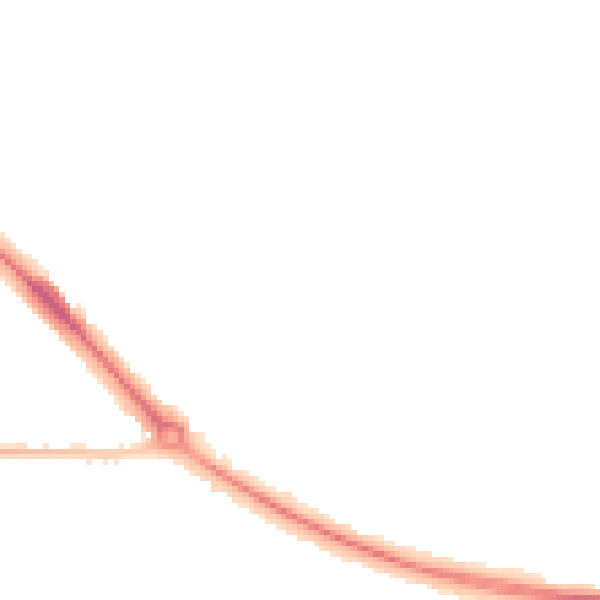 Night-time road noise heatmap for DA12 2NU