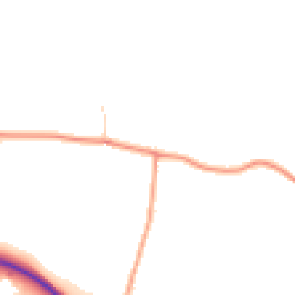 Daytime road noise heatmap for DA12 2NZ