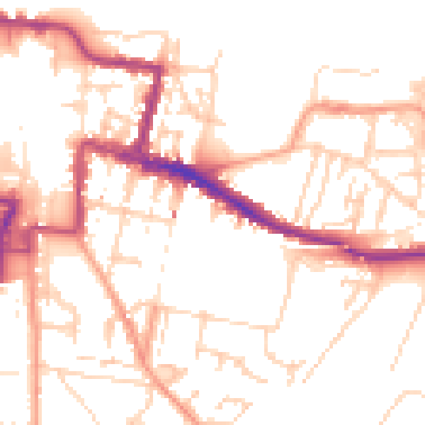 Daytime road noise heatmap for DA12 2PH