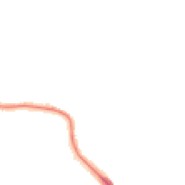 Night-time road noise heatmap for DA12 2QG