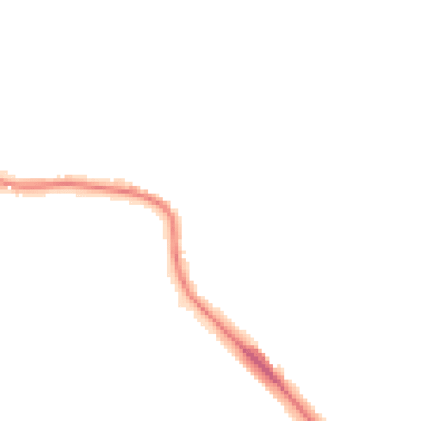 Night-time road noise heatmap for DA12 2QR