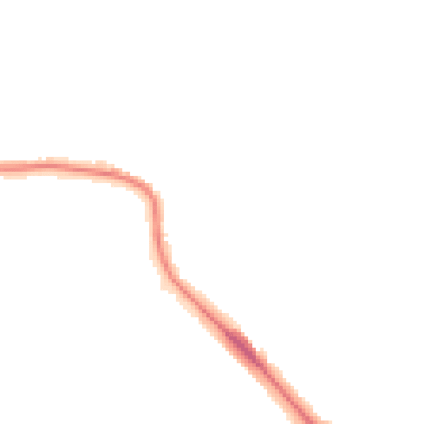 Night-time road noise heatmap for DA12 2QW