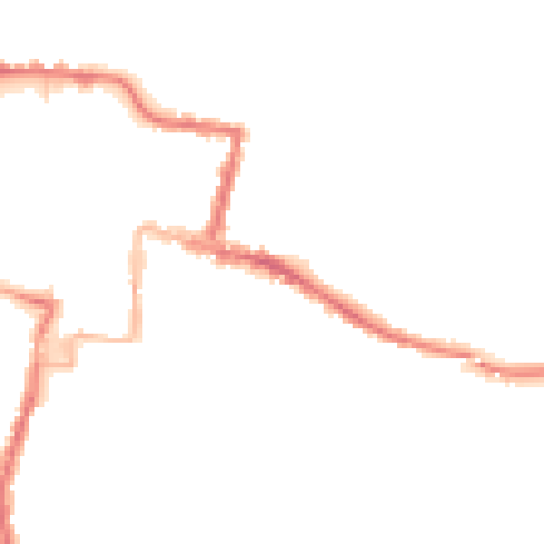 Night-time road noise heatmap for DA12 2RQ