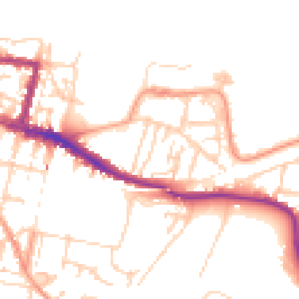 Daytime road noise heatmap for DA12 2SL