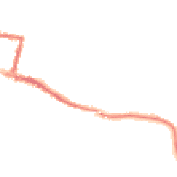 Night-time road noise heatmap for DA12 2SL