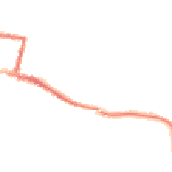 Night-time road noise heatmap for DA12 2SR