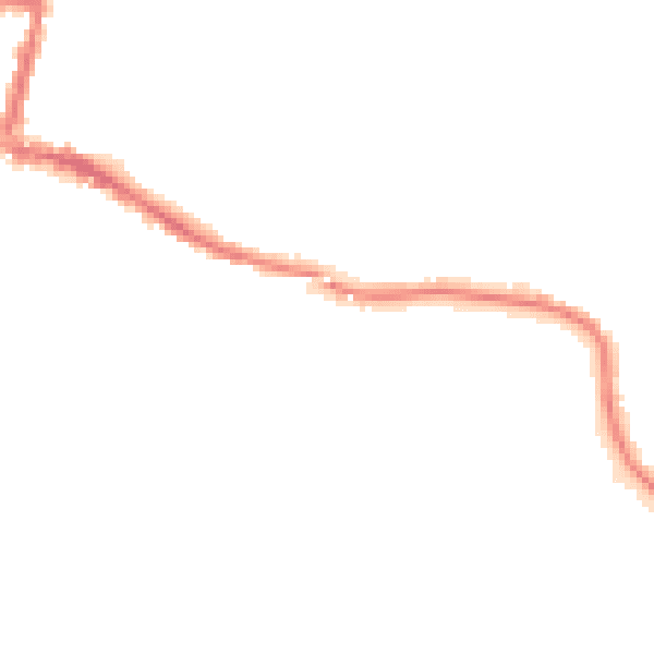 Night-time road noise heatmap for DA12 2TH