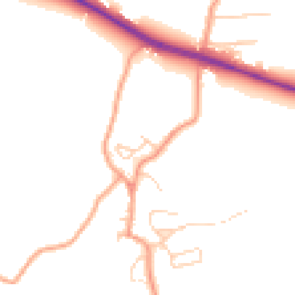 Daytime road noise heatmap for DA12 3DS