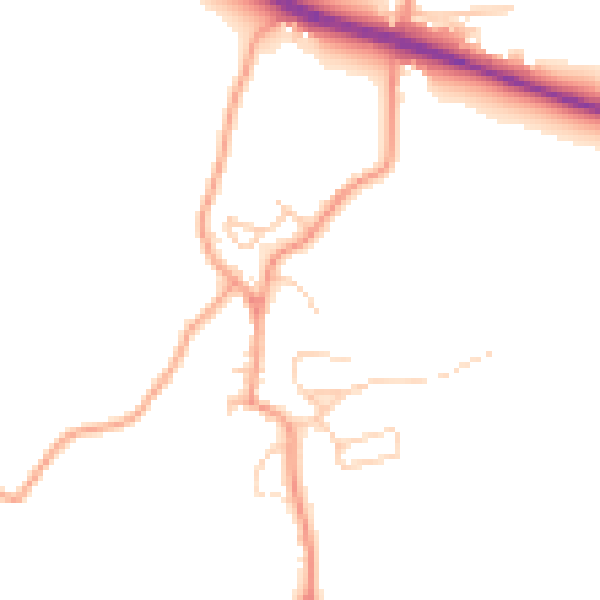 Daytime road noise heatmap for DA12 3DU
