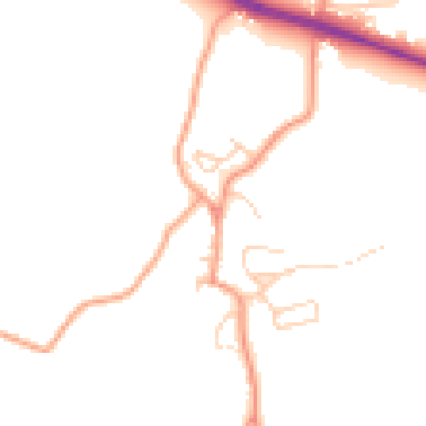 Daytime road noise heatmap for DA12 3DZ