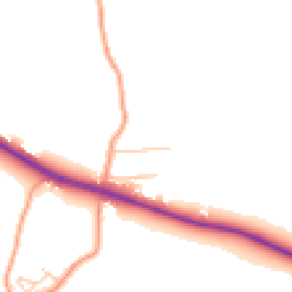 Daytime road noise heatmap for DA12 3HP