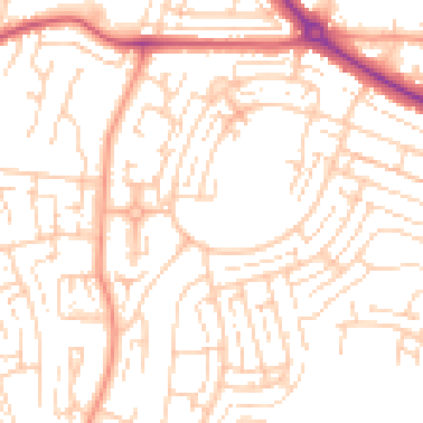 Daytime road noise heatmap for DA12 4AF