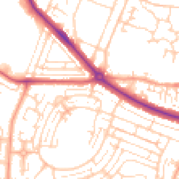 Daytime road noise heatmap for DA12 4HX