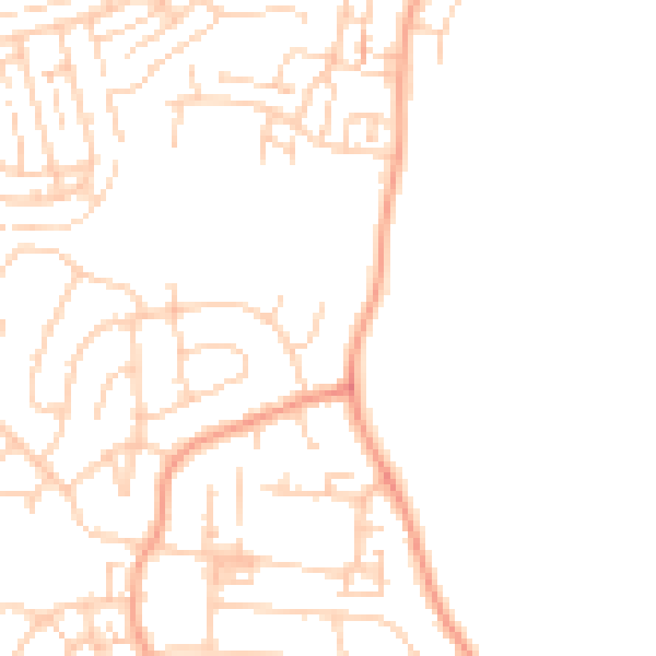 Daytime road noise heatmap for DA12 4ND