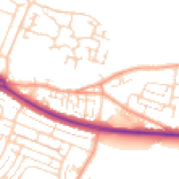 Daytime road noise heatmap for DA12 4XE