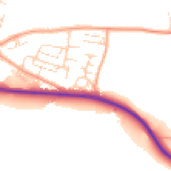 Daytime road noise heatmap for DA12 4XQ