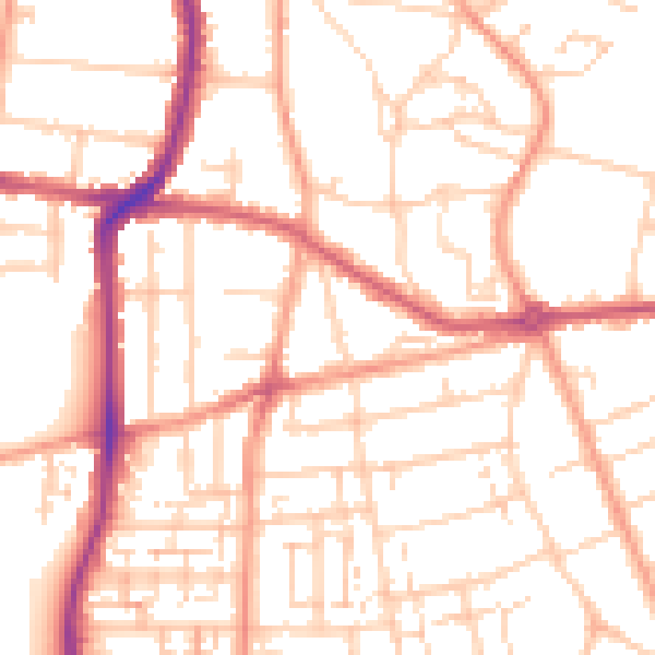 Daytime road noise heatmap for DA12 5AA