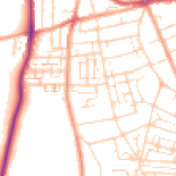 Daytime road noise heatmap for DA12 5AL