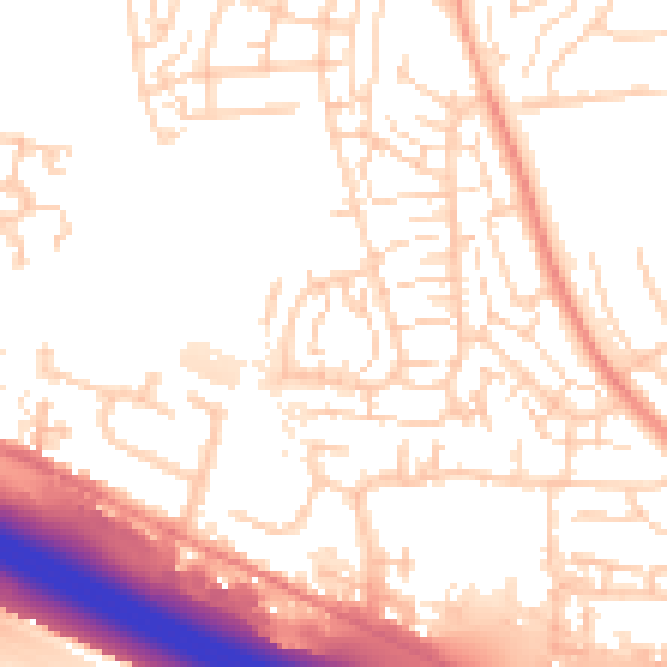 Daytime road noise heatmap for DA12 5DB