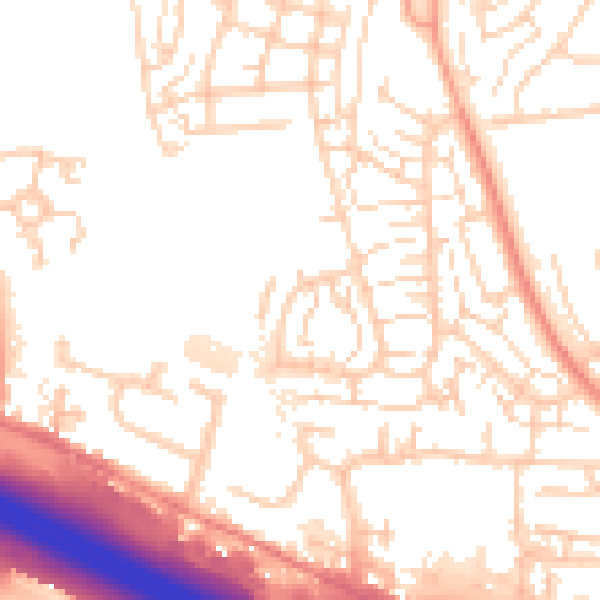 Daytime road noise heatmap for DA12 5DD