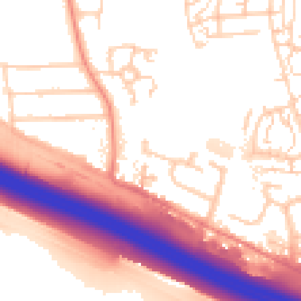 Daytime road noise heatmap for DA12 5DX