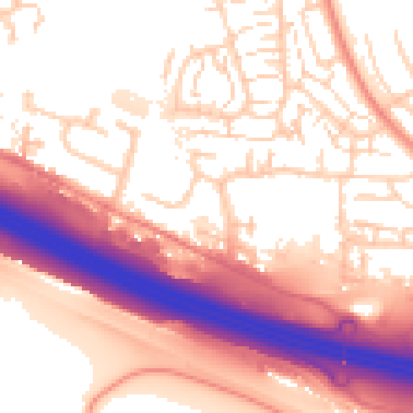 Daytime road noise heatmap for DA12 5JB