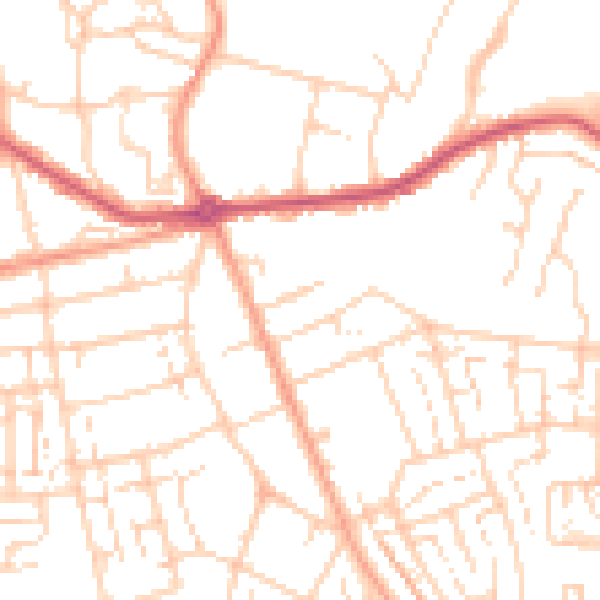 Daytime road noise heatmap for DA12 5PB