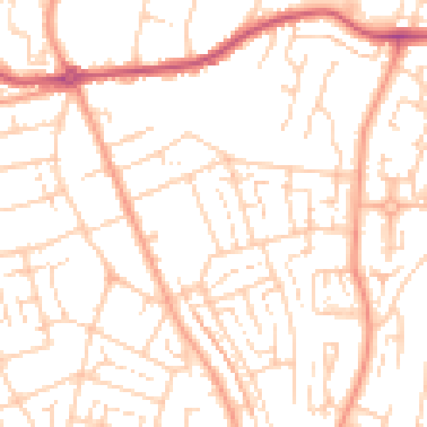 Daytime road noise heatmap for DA12 5PU