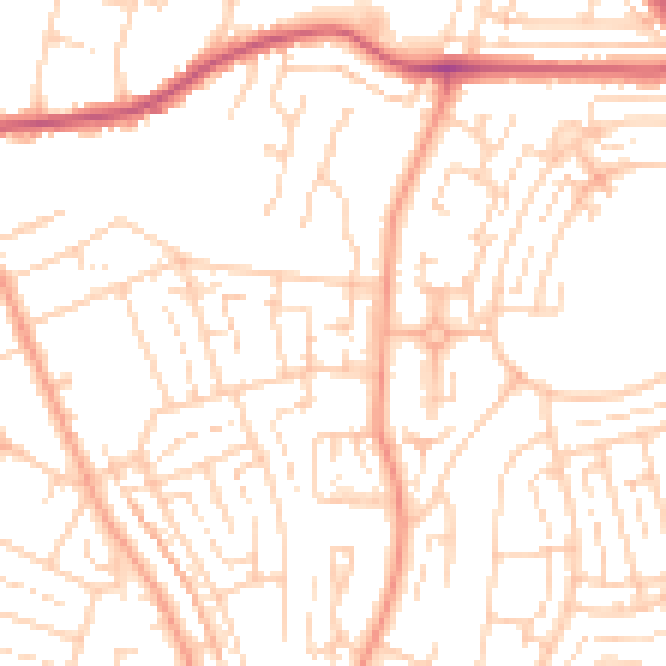 Daytime road noise heatmap for DA12 5QS
