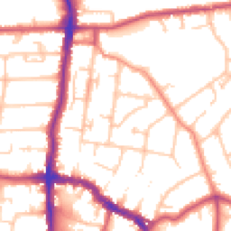 Daytime road noise heatmap for DA14 4DE