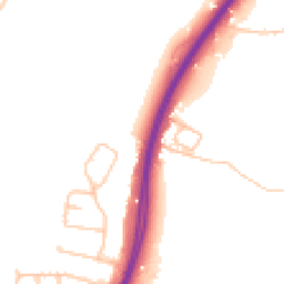 Daytime road noise heatmap for DA14 5EQ