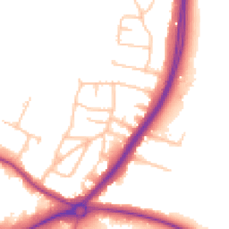Daytime road noise heatmap for DA14 5JQ