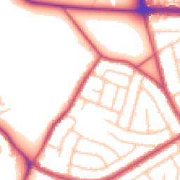 Daytime road noise heatmap for DA16 1BG
