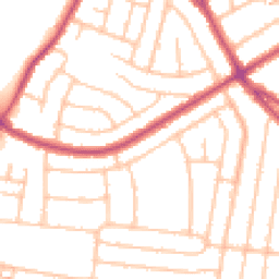Daytime road noise heatmap for DA16 1DA