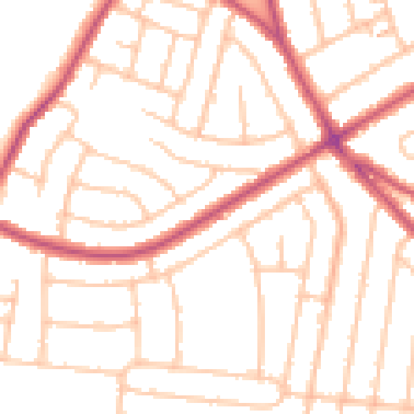 Daytime road noise heatmap for DA16 1DH