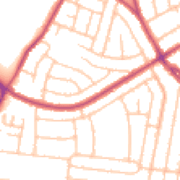 Daytime road noise heatmap for DA16 1DW