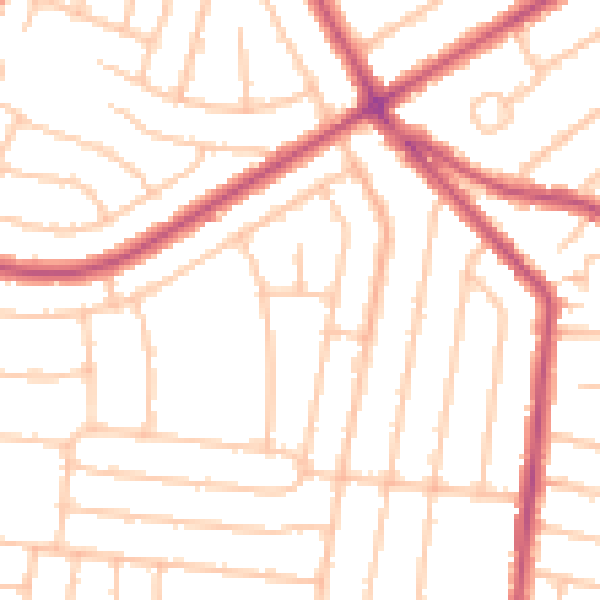 Daytime road noise heatmap for DA16 1EN