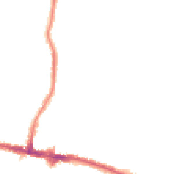 Night-time road noise heatmap for DA16 1PE